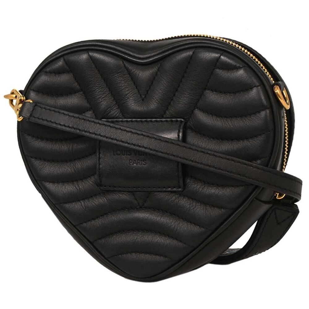Louis Vuitton Quilted Leather New Wave Heart Crossbody Bag Black - Picture 2 of 4